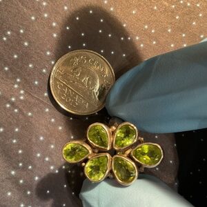 Real, authentic peridot 925 silver ring